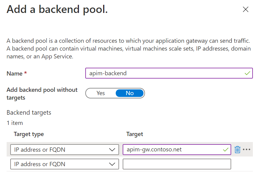 AppGW backend pool
